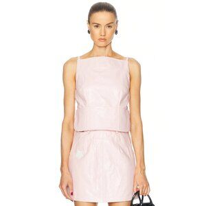 Sandy Liang Kiki Top in Pale Pink